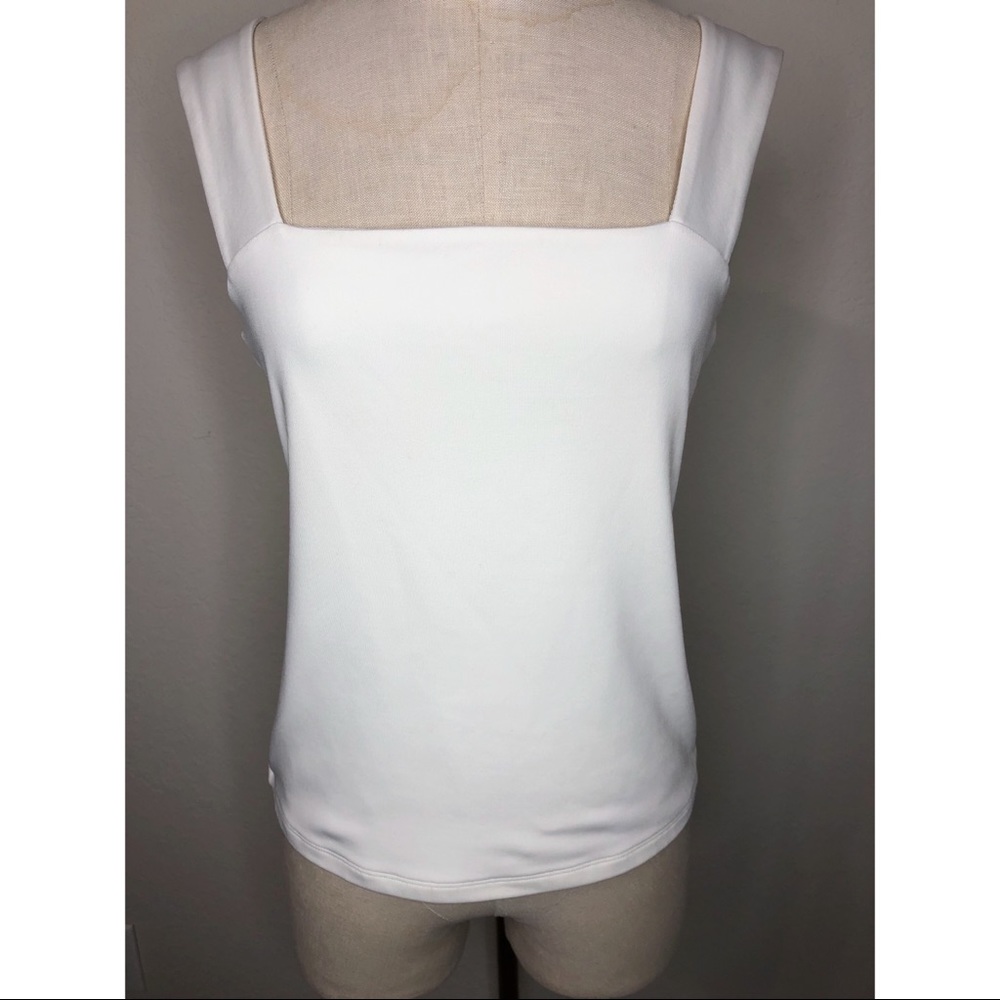 CACHE smooth Pearl white blouse